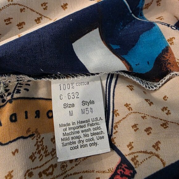 KAHALA HAWAIIAN MENS SIZE M SHORT SLEEVE SHIRT WITH FISHING SCENE - Picture 6 of 11